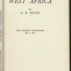 The Land and People of West Africa