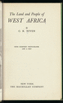 The Land and People of West Africa