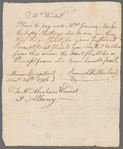 Henry Ten Eyck docket of actions at law and related documents