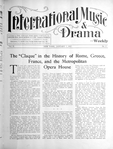 International music and drama