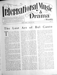 International music and drama