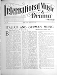 International music and drama