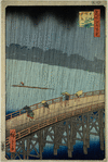 Sudden Shower over Shin-Ôhashi Bridge and Atake (Ôhashi Atake no yûdachi)