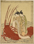 Two women, an octopus on a giant lobster