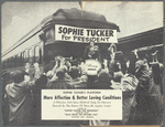Mercury Records promotional poster for Sophie Tucker recording "Sophie Tucker for President" (Mercury label 5839)