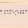 Conveyance from Cornelis Turck to Paulus Turck