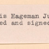Probate of Francis Hageman, Jr.’s will