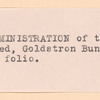Papers of administration of the will of Francis Hageman, Jr