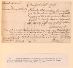 Acknowledgement of receipt of declaration in the case of Josiah Lockwood vs. James Perry