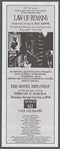 Flier for the production of Law of Remains at The Hotel Diplomat in New York
