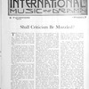 International music and drama