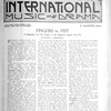 International music and drama