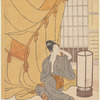 Young woman between net and lantern