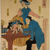 The picture of foreigners; a Chinese man, a Dutch woman and three dwarves