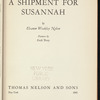 A Shipment for Susannah