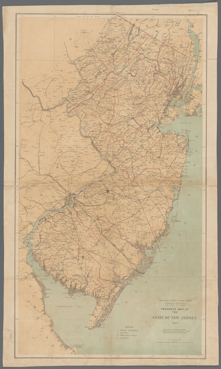 Progress map of the state of New Jersey, 1880 - NYPL Digital Collections