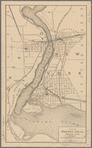 Map of Niagara Falls, suspension bridge, and vicinity