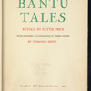 Bantu Tales