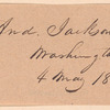 Andrew Jackson to William B. Lewis