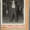 Sophie Tucker in wardrobe department wearing pants