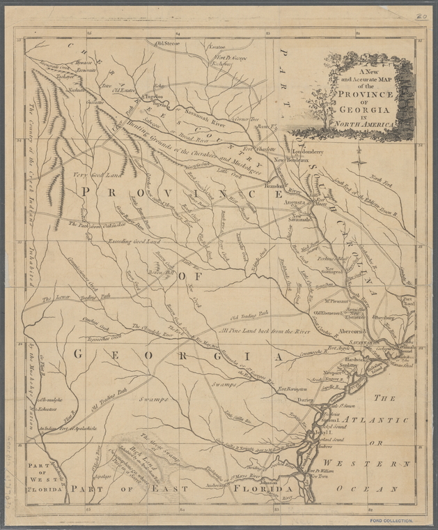 A new and accurate map of the province of Georgia in North America ...