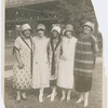 Group of society women during an outing at McCombs Dam Park, Harlem, New York