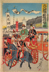 Departure from Shinbashi station of His Imperial Majesty the Commander-in-chief