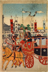 Departure from Shinbashi station of His Imperial Majesty the Commander-in-chief