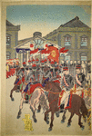 Departure from Shinbashi station of His Imperial Majesty the Commander-in-chief