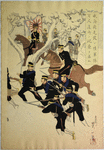 The advance guard at Weihaiwei takes the battery at Hundred Foot Cliff
