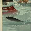 Our Torpedo Hitting a Russian Warship at the Great Naval Battle of Port Arthur