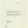 Letters and notes by Cheryl Crawford or her assistant Lee Tuft