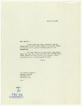 Letters and notes by Cheryl Crawford or her assistant Lee Tuft