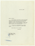 Letters and notes by Cheryl Crawford or her assistant Lee Tuft