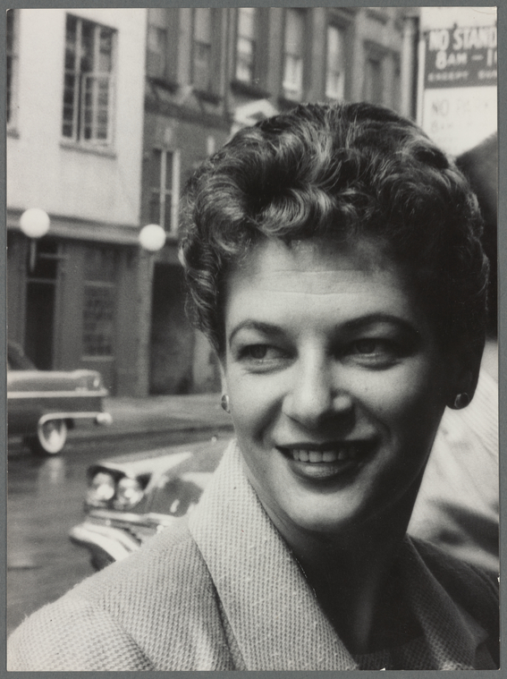 Ruth Mitchell on city street - NYPL Digital Collections