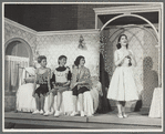 Unidentified actor, Carmen Gutierrez, Marilyn Cooper, and Carol Lawrence in the stage production West Side Story