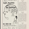 Program for Washington, D.C. tryout at National Theatre