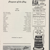 Program for Washington, D.C. tryout at National Theatre