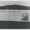 Boro Had 1st Negro Woman MD in 1870s