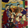 Meiji Emperor and Empress enjoying the play "Shakkyo"
