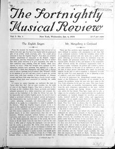 The Fortnightly musical review