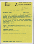 Press release for "Coming Out" (play), GAA