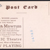 Abe and Mawruss (Lyric Theatre, 1915) Mathilde Cottrelly as Rosie Potash and Barney Bernard as Abe Potash