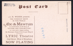 Abe and Mawruss (Lyric Theatre, 1915) Mathilde Cottrelly as Rosie Potash and Barney Bernard as Abe Potash