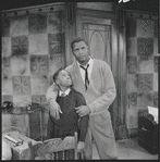 Glynn Turman and Sidney Poitier in the stage production A Raisin in the Sun
