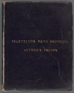 Selections from Browning: Author's proofs