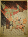 Watanabe no Tsuna and the Oni (demon) at the Rasho gate of Kyoto