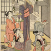 Group of women in the kitchen of a house preparing New Year's Day refreshments