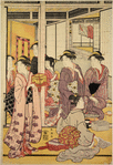 Group of women in a palace