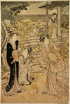 Women at a garden party in the autumn